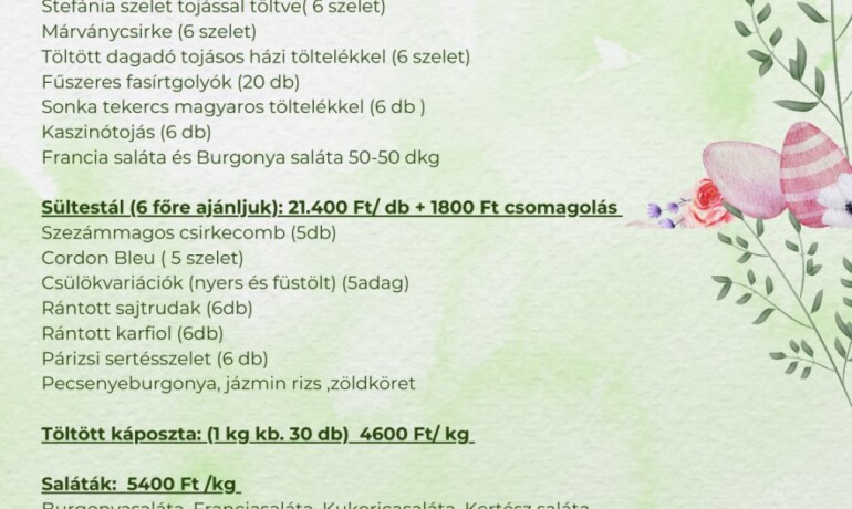 Húsvéti ajánlatunk 2026
